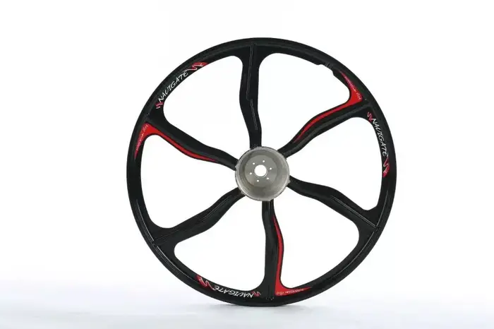 Roues de vélo en alliage de magnésium, 26 pouces, 6 rayons, pour VTT électrique