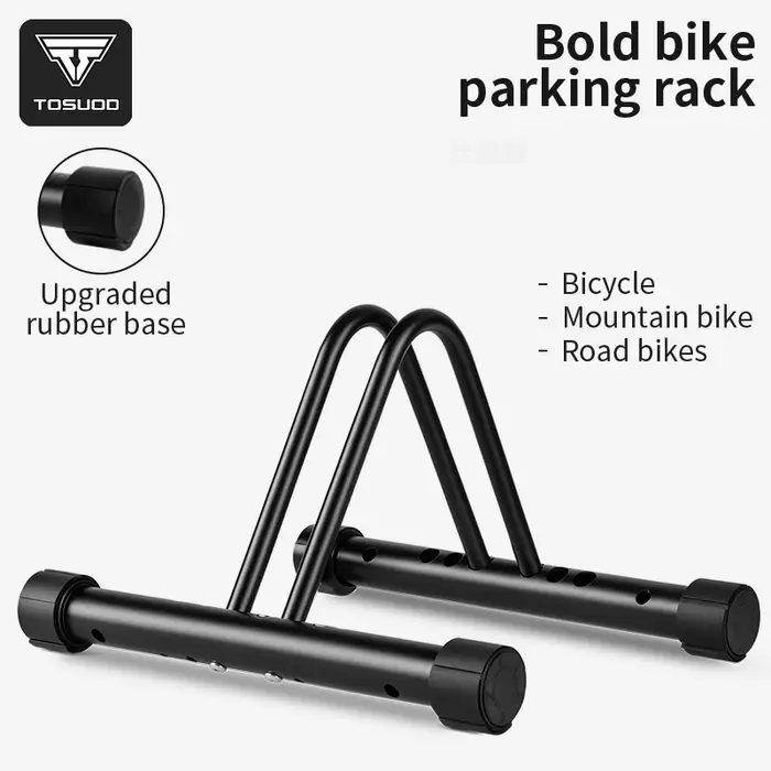 Support de stationnement vertical TOSUOD pour vélos, réglable, antidérapant, en acier à haute teneur en carbone, accessoires de vélo
