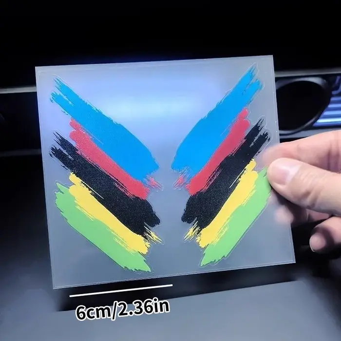2 autocollants de vélo personnalisés créatifs avec graffiti arc-en-ciel