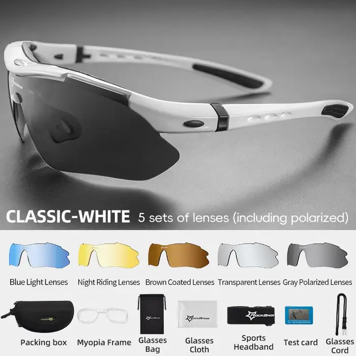 Lunettes de soleil photochromiques polarisées ROCKBROS pour le cyclisme