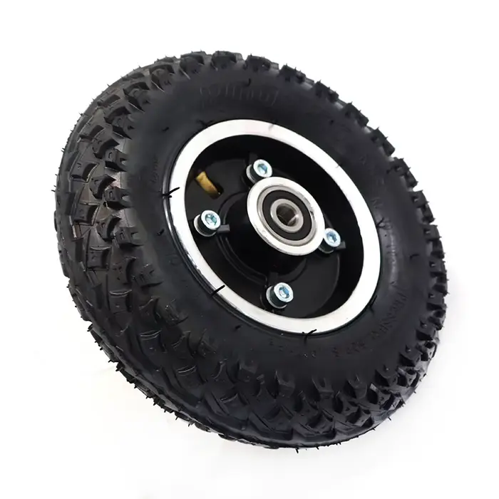 Roue pneumatique tout-terrain 200x50 pour trottinette électrique, fauteuil roulant et chariot à main, avec engrenage d'entraînement et pneus intérieur et extérieur