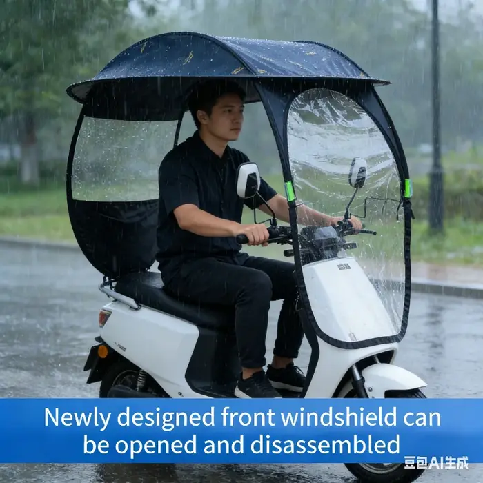 Pare-soleil universel coupe-vent et imperméable pour vélo électrique