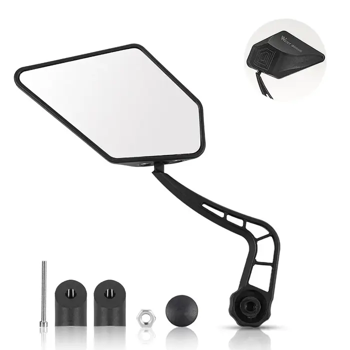 WEST BIKING-Rétroviseur de vélo, résistant à 360, réglable, miroir latéral de sécurité, pour VTT, vi