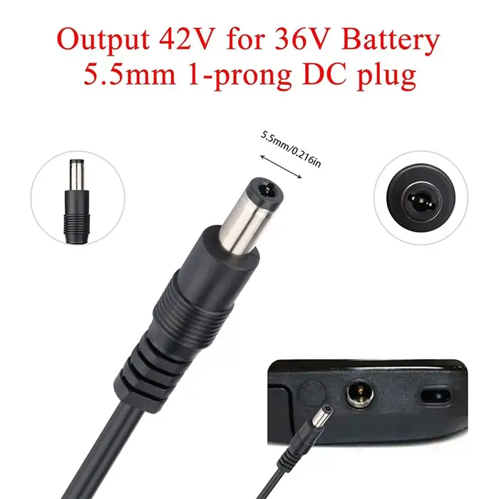 Pour US 42V 2A Scooter chargeur de batterie adaptateur secteur pour 36V vélo électrique pour M365 Scooter électrique batterie pièces de charge
