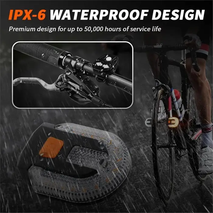 IN-A569U ! 4 clignotants pour vélos avec alarme, télécommande/feu arrière de vélo intégré, feux arri