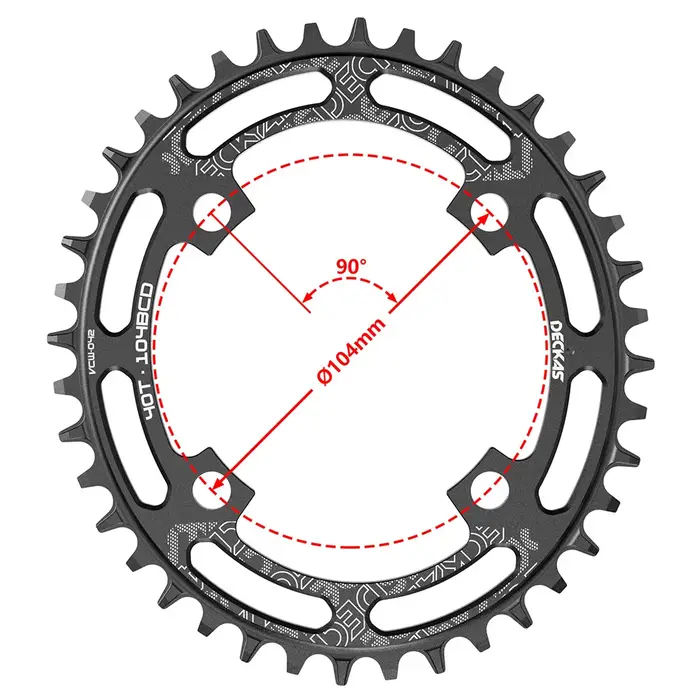 DECKAS rond ovale 104BCD 40/42/44/46/48/50/52T plateau de vélo de montagne vtt