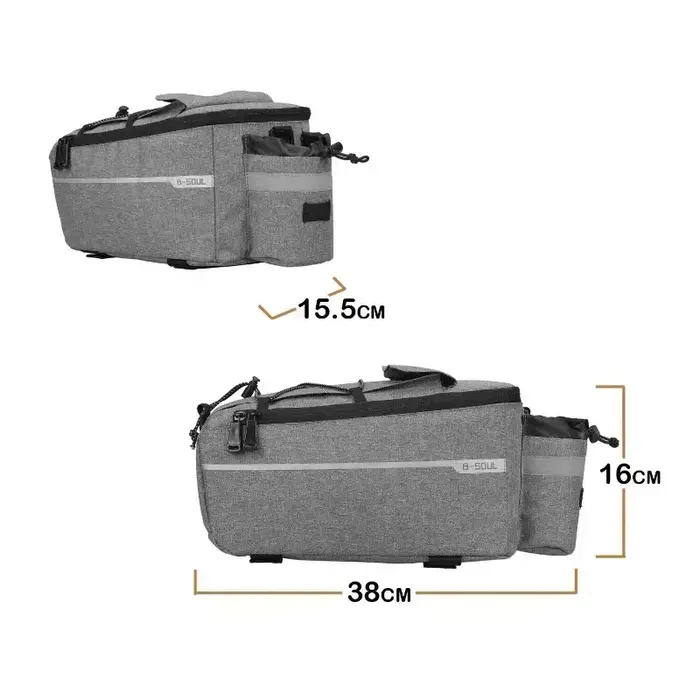 Sac de transport pour vélo 7L, panier arrière imperméable, sacoche de coffre, sacoche de porte-bagages arrière, sacoche de siège arrière, bagage de cyclisme, sac à bandoulière