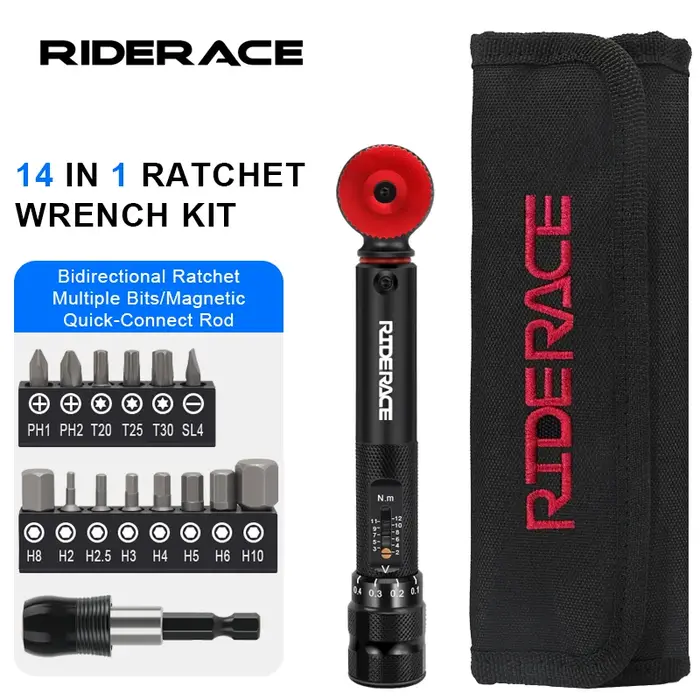 RIDERACE clé Allen de vélo clé à cliquet dynamométrique Portable tournevis de cyclisme sur route ensemble d'outils de
