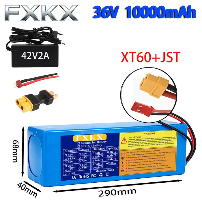 Batterie de scooter électrique 36V 10S3P 10Ah 18650