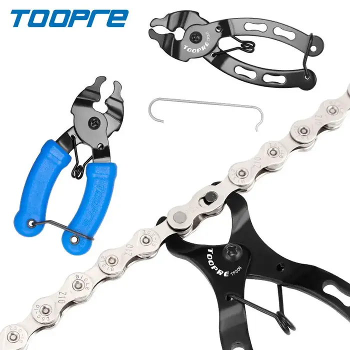 Outil de réparation de chaîne de vélo pour maillons à dégagement rapide et serrage bouton magique pour VTT et route en noir ou blanc