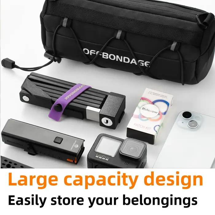 OFFBONDAGE sac de vélo Portable guidon multi-usages grande capacité sac à dos vtt route cyclisme cadre Tube sac bande élastique