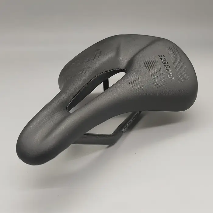Selle entièrement en carbone pour VTT et route, 243✖Selle de vélo en cuir super légère, coussins en