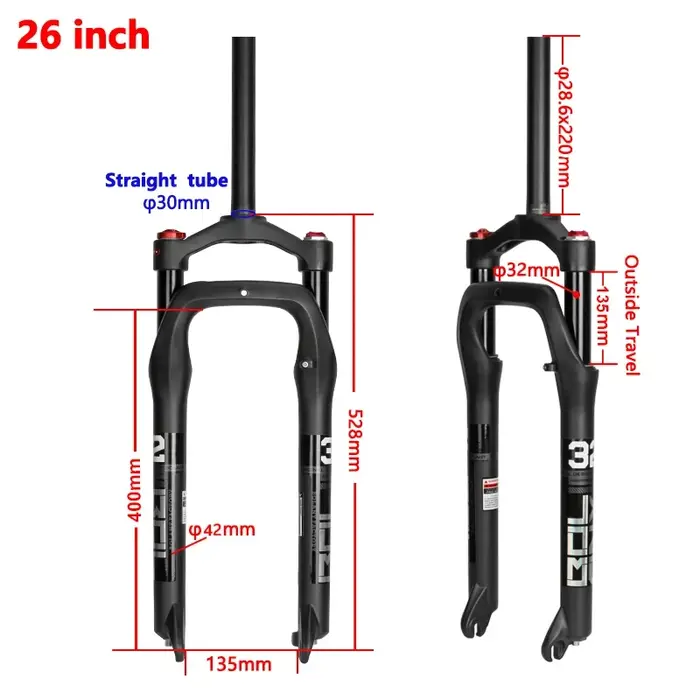 BOLANY fourche de vélo de neige 20/26