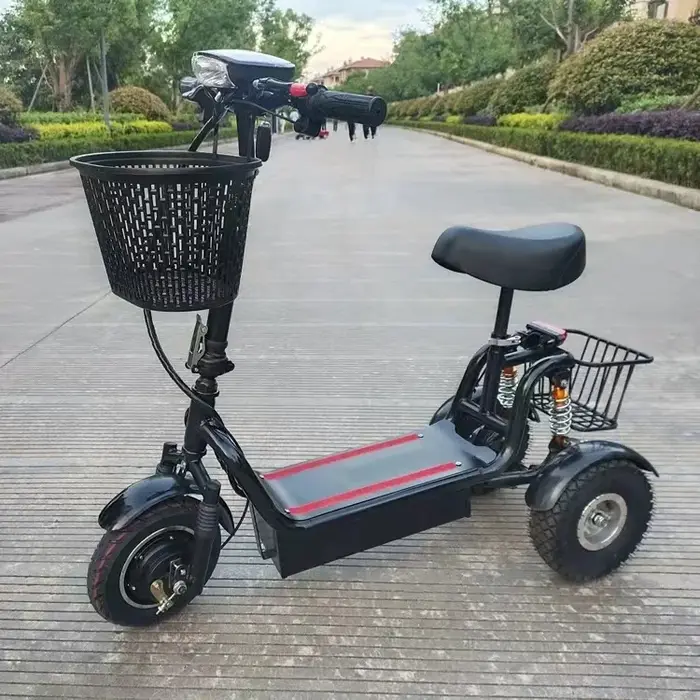 Scooter électrique à 3 roues, petit format, batterie au plomb-acide/lithium, longue autonomie, vélo 