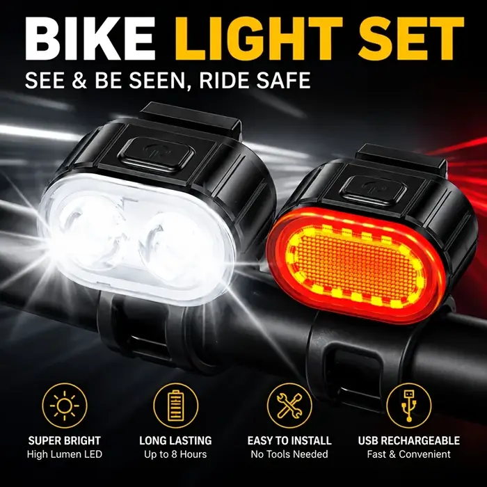 Éclairage de vélo rechargeable