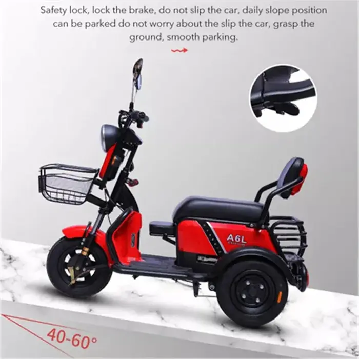 Tricycle électrique avec alarme antivol pour adultes
