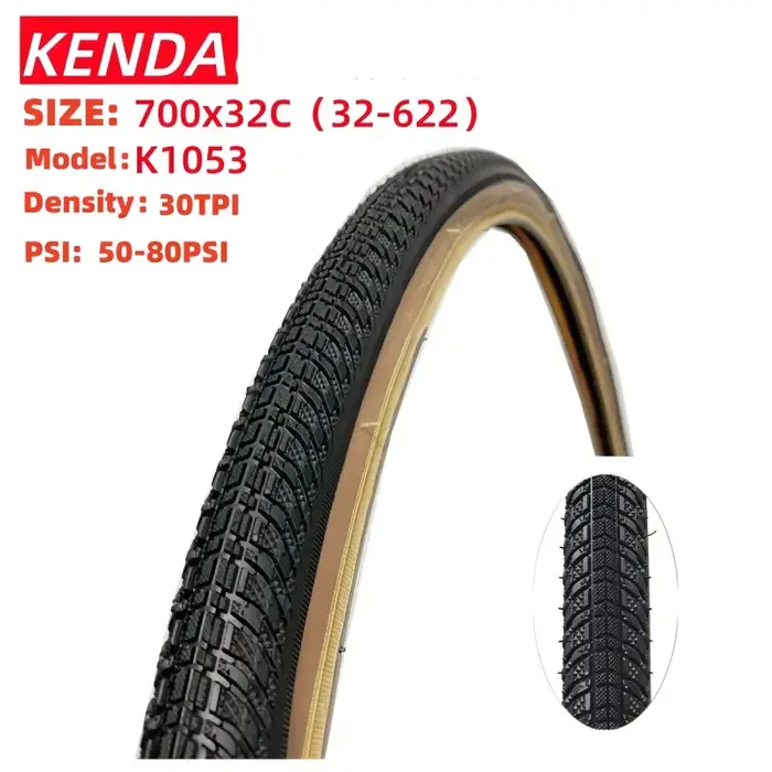 Pneu de vélo de route KENDA 700C, pneu de vélo de gravier 700*28C 32C 35C 38C