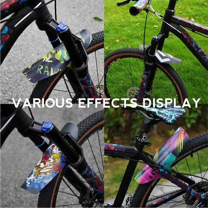 2025 mise à niveau coloré vélo garde-boue en Fiber de carbone avant/arrière VTT route pneu aile