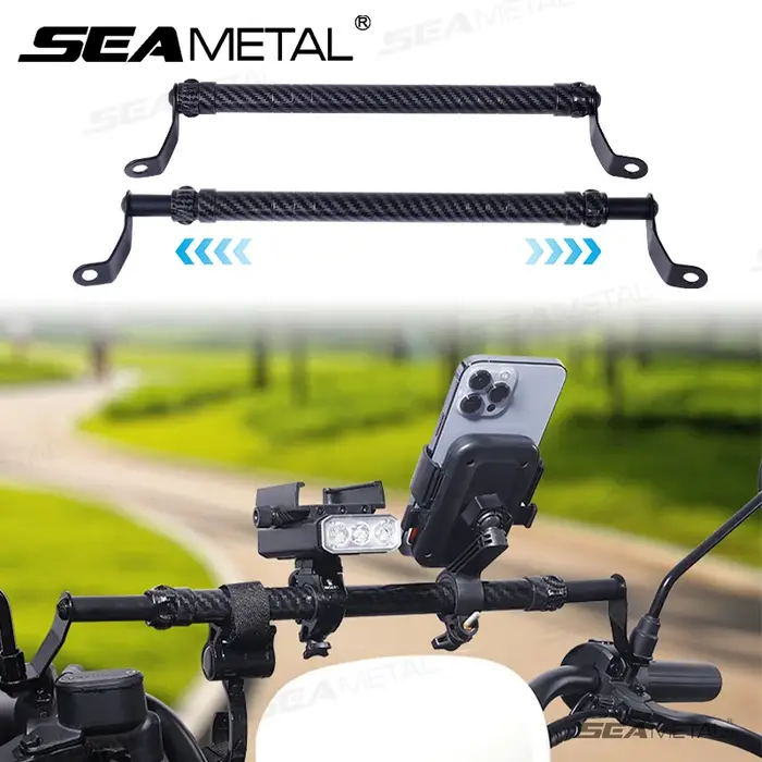 SEAMETAL barre d'équilibre de moto tige d'extension de guidon de Cycle électrique pour support de téléphone
