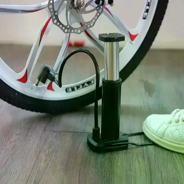 Pompe de gonflage multifonctionnelle à pédale pliante, facile à transporter, Portable, en alliage d'aluminium, pour vélo et moto