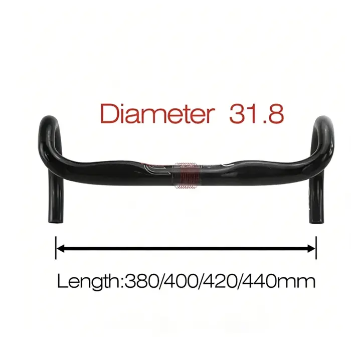Guidon de vélo de route DEDA en fibre de carbone T800
