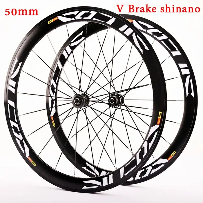 Roues de vélo de route super légères 700C 40/50mm en alliage d'aluminium