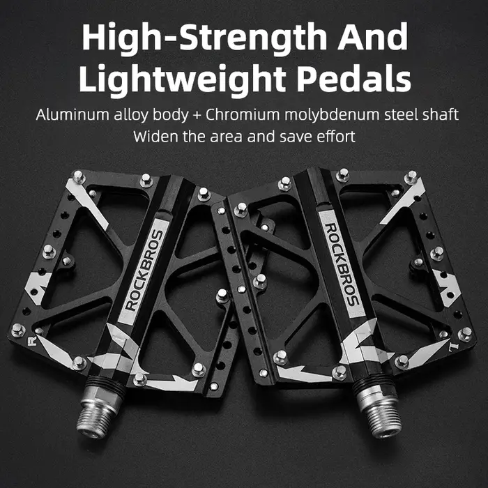 Pédales de vélo de montagne ROCKBROS, pédales de vélo ultralégères en alliage d'aluminium, pédales de vélo MTB, pédales de vélo plates BMX