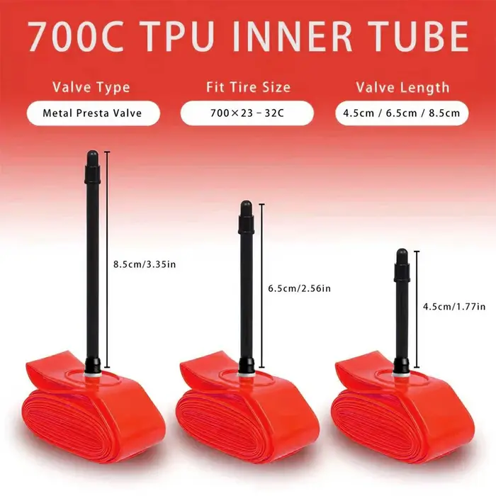 Chambre à air TPU pour vélo de route 28g 700x23C 25C 26C 27C 28C 30C 32C