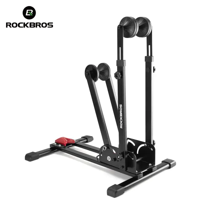 ROCKBROS supports de stationnement de vélo Double pôles en acier au carbone vtt
