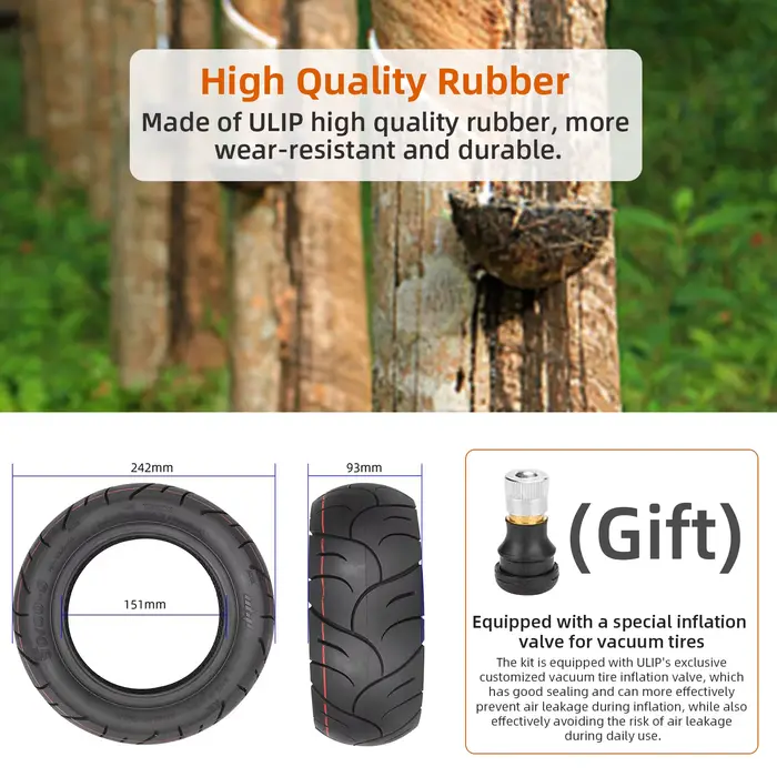 ULIP 90/60-6 pneu Tubeless pour Scooter électrique 11 pouces ville route