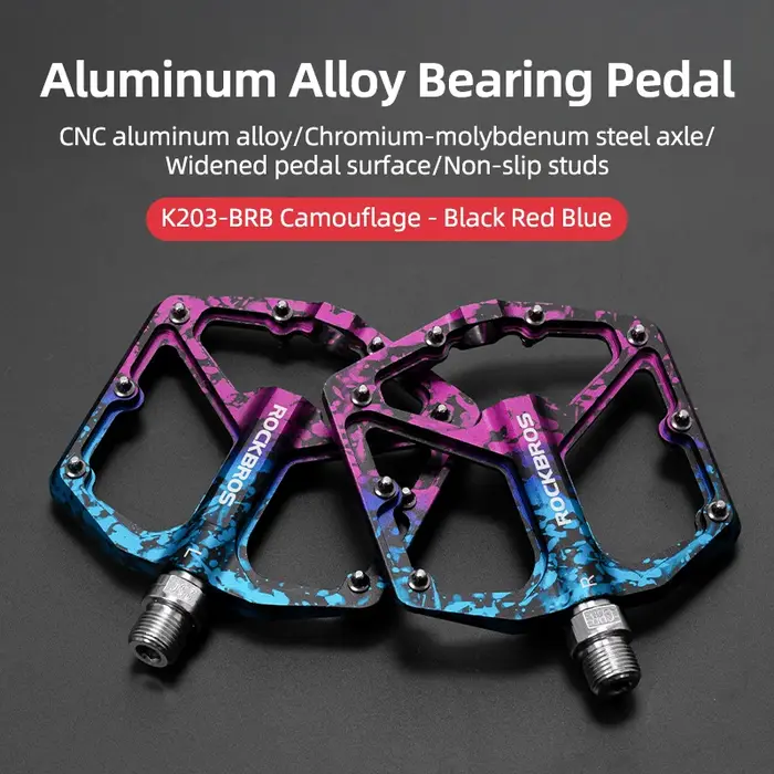 ROCKBROS pédales de vélo antidérapantes en alliage d'aluminium