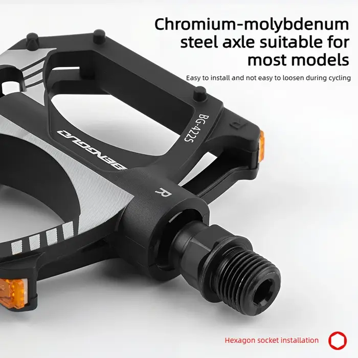 Pédales de vélo en nylon diamanté durables