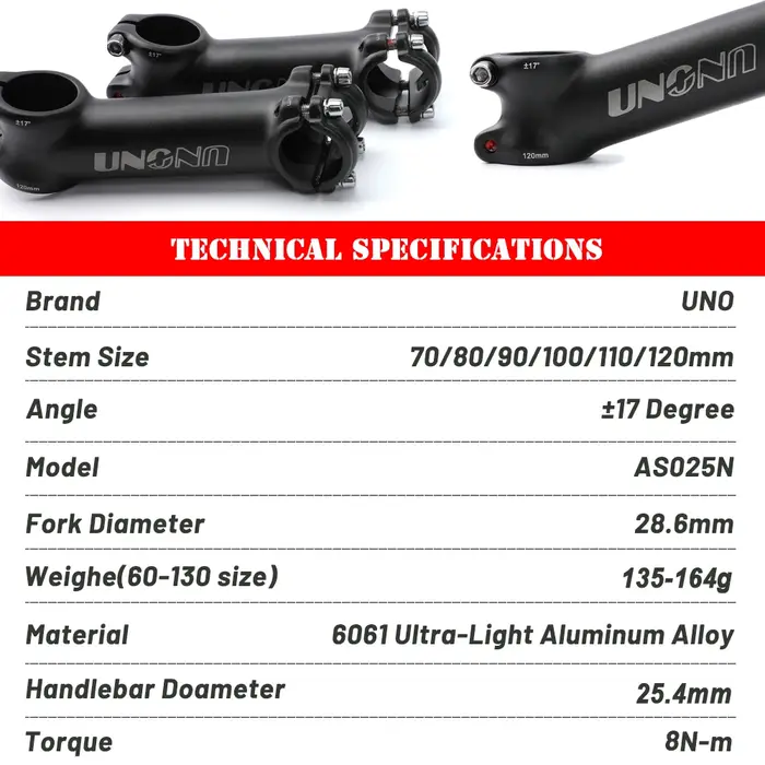 UNO vtt puissance 25.4 guidon Riser 17 degrés vélo