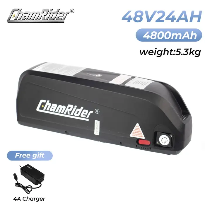 Original 48V 36V 52V batterie de vélo électrique 24ah Hailong Max 50A BMS 500W 1000W 1500W 21700 cellules Pack