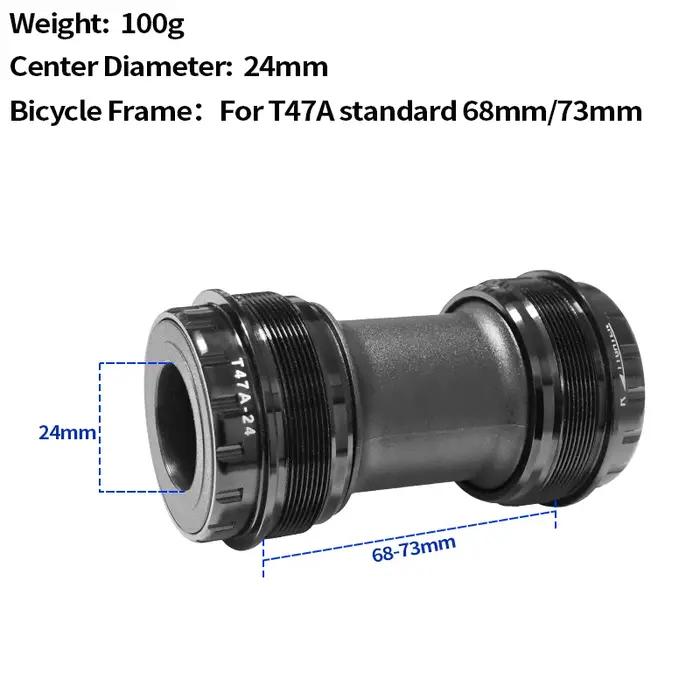 Boîtier de pédalier BXT T47A 68/73mm pour Shimano 24mm SRAM DUB 29mm Manivelle