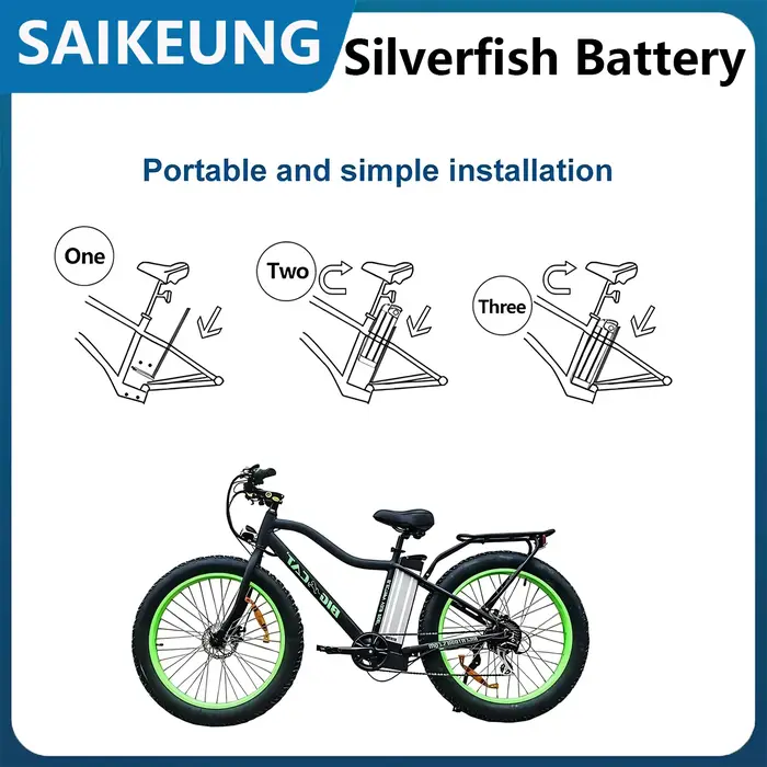Batterie de vélo électrique pliable 48V 50Ah 36V 52V 60V 72V 25Ah 30Ah 40Ah 45Ah 60Ah 750W 1000W 2000W pour vélos