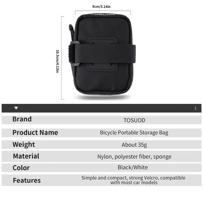 TOSUOD – Mini sac de selle de vélo