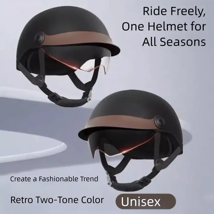 Casque de vélo électrique Ultra léger Vintage, protection solaire, demi-casque de moto respirant, prévention des chutes, casques de sécurité pour l'équitation