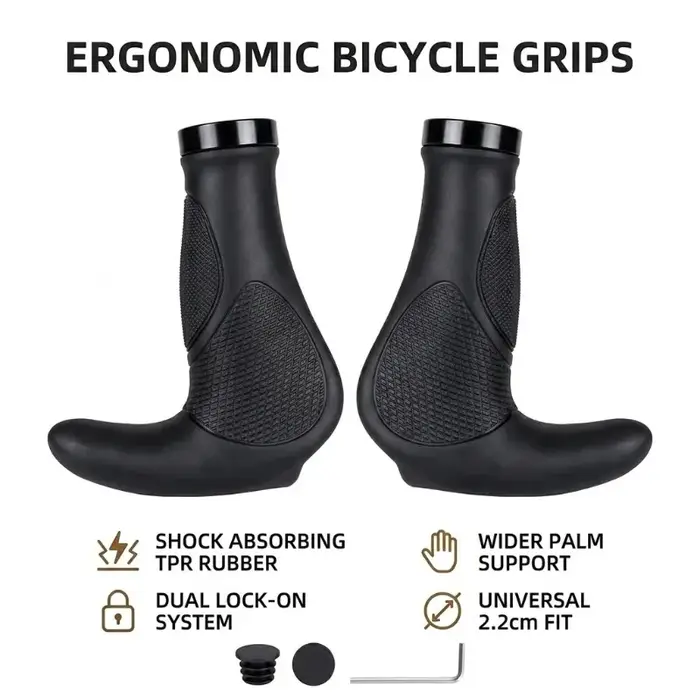 Poignées de vélo ergonomiques