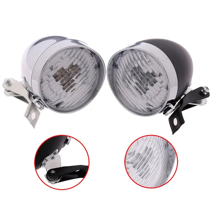 Feu avant de vélo rétro à 3 LED