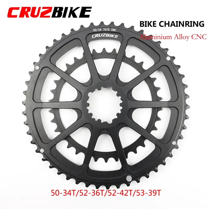 Plateau de pédalier double CRUZbike pour vélo de route 50-34T 52-36T 52-42T 53-39T