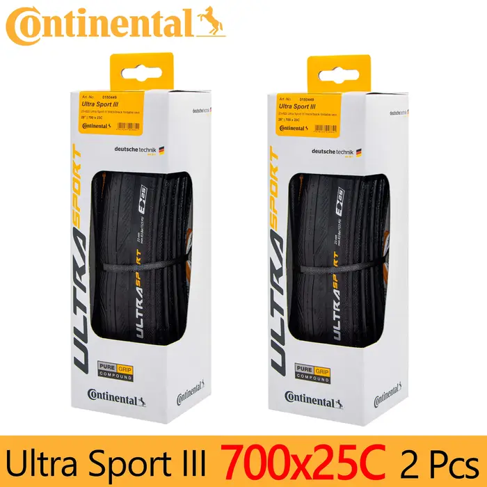 1 paire de pneus de route Continental ULTRA SPORT III 700x2 0/25/28C pneu pliable pour vélo