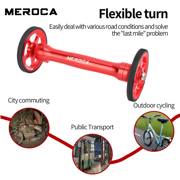 MEROCA – tige d'extension de roue facile pour vélo pliant