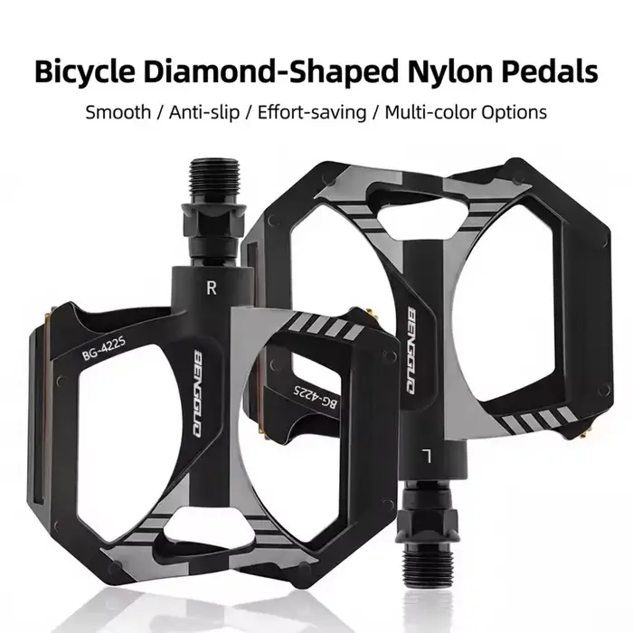 Nouvelles pédales de vélo antidérapantes avec roulements étanches DU, pédales plates pour vélo de mo