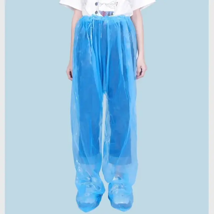 Nouveau pantalon de pluie jetable voyage en plein air cyclisme épaissi Pack pied dérive imperméable 