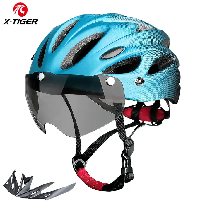 Casque de vélo adulte X-TIGER avec feu arrière LED, mode touristes, casque de vélo Gogforban Fit 58-