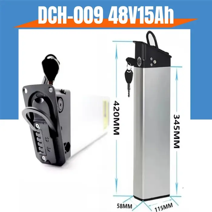 Batterie de remplacement pour vélo Li-ion 48V 52V 15Ah 17.5Ah