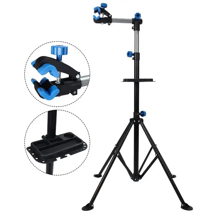 Support de réparation de vélo portable pour la maison, support de travail pour mécaniciens de vélos,