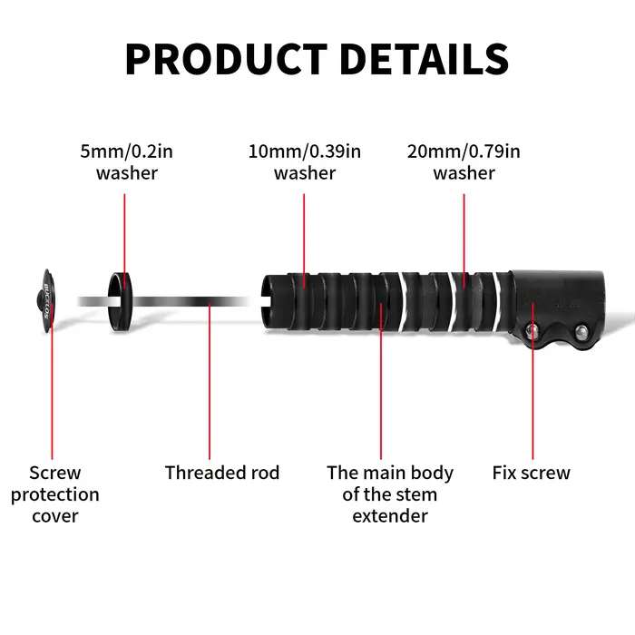 BUCKKubBike-Tige d'extension recommandée pour guidon de vélo de route et VTT, adaptateur de montée, pièce de vélo, 115mm, 180mm, 210mm