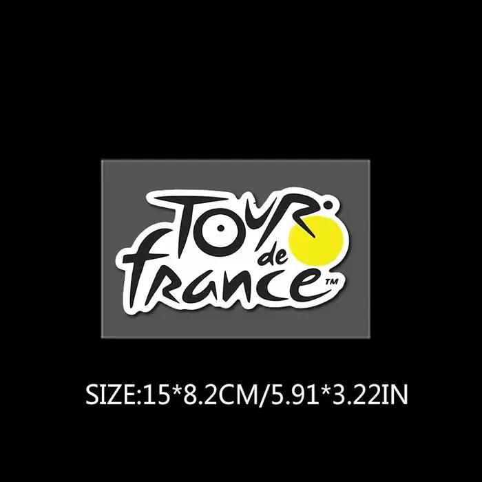 Autocollant en vinyle avec logo du Tour de France, autocollant imperméable pour vélo de route, VTT e